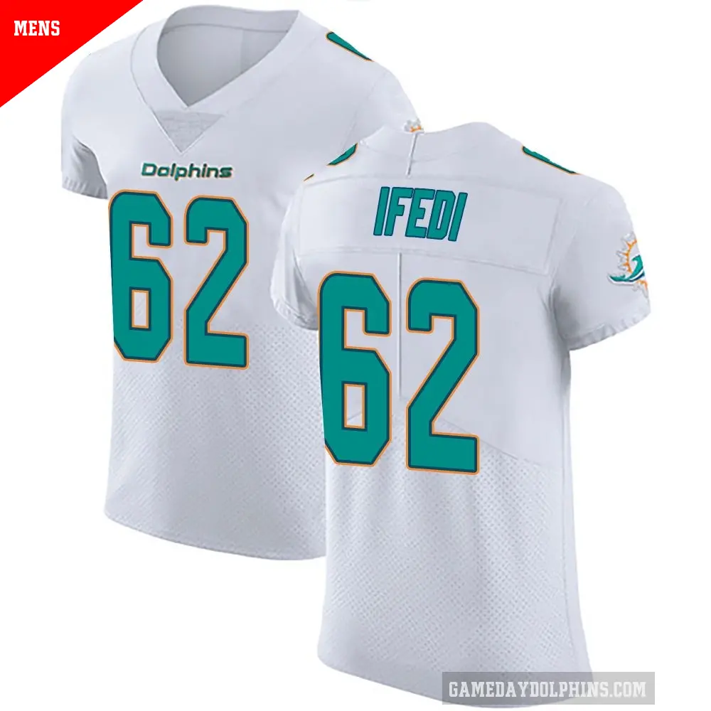 Men's Miami Dolphins ＃62 Germain Ifedi White Elite Vapor Untouchable Jersey